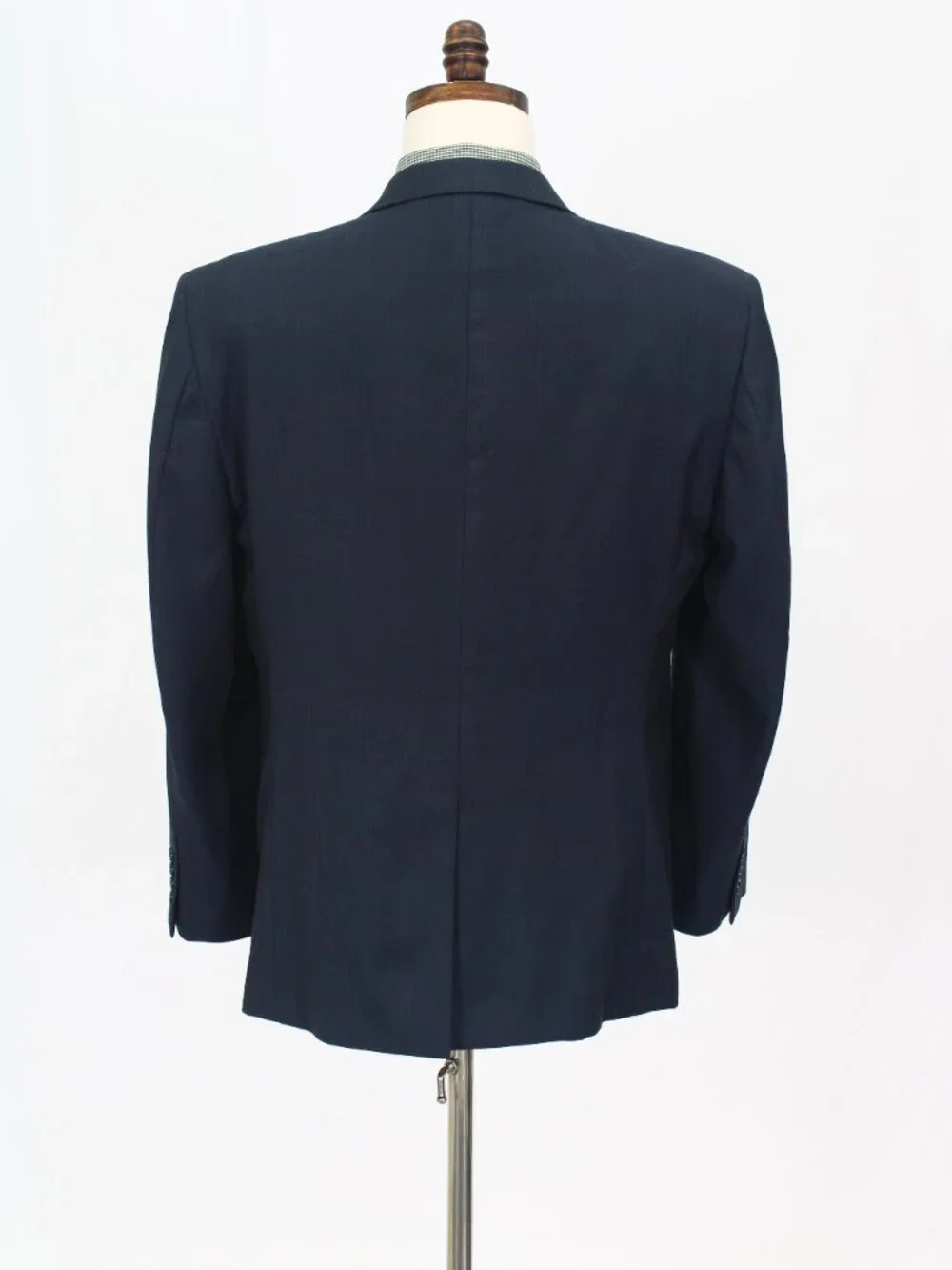 Jones New York 42S 35x28 Navy Full Suit 2-Button Check R962